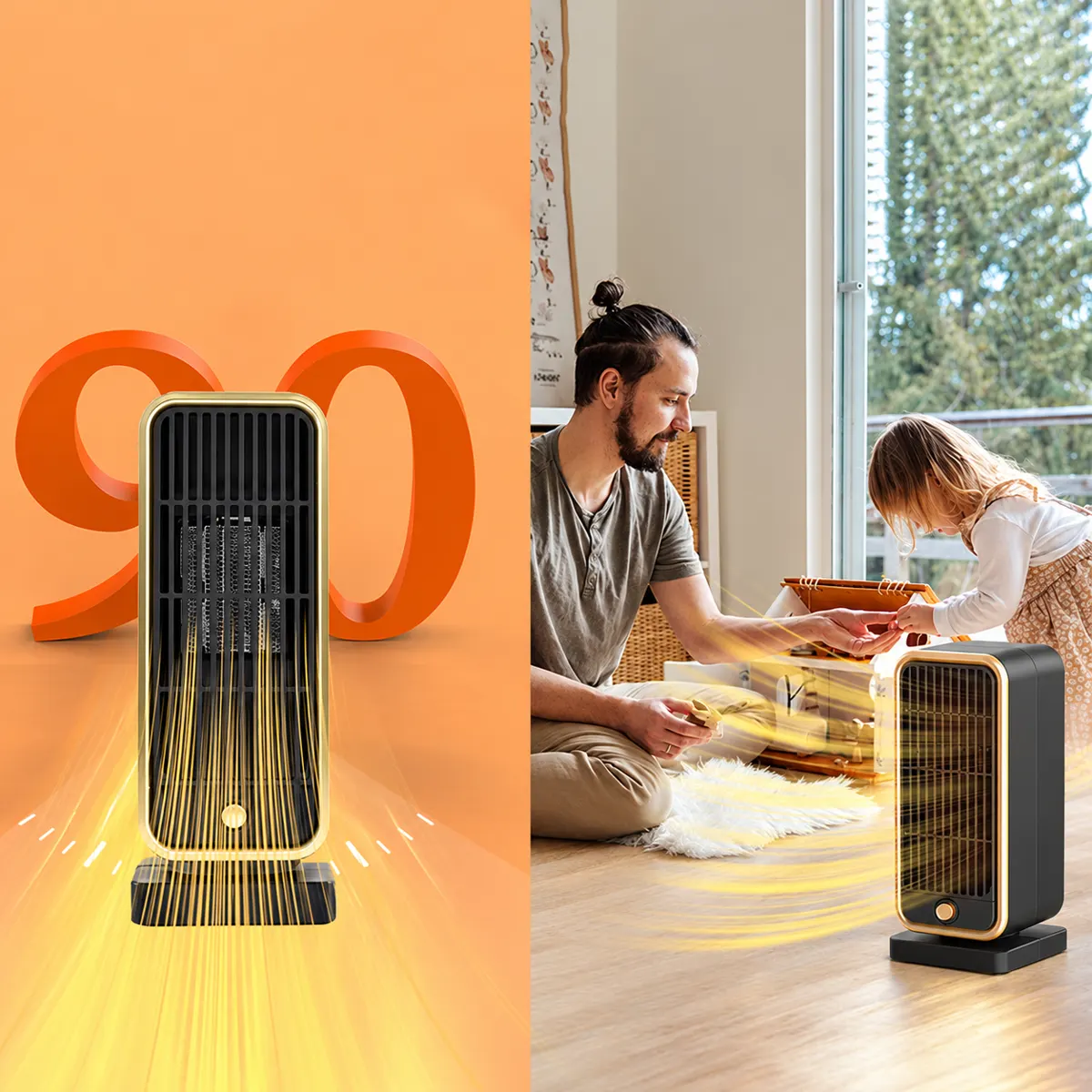 Keilini Heater Pro ceramic heater blowing warm air